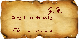 Gergelics Hartvig névjegykártya